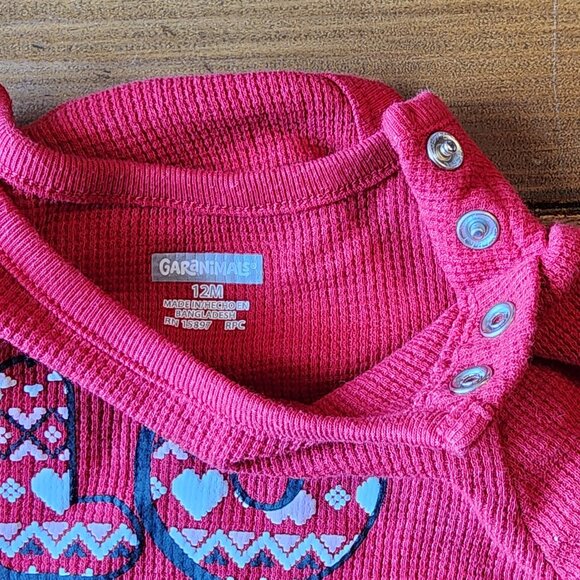 Garanimals Toddler Girl Onesie (Love my Daddy) Size 12M, Color red. - Picture 6 of 6